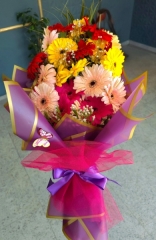 Renkli Gerbera Buketi